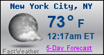 Weather Forecast for New York, NY