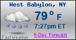 Weather Forecast for West Babylon, NY