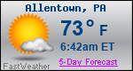 Weather Forecast for Allentown, PA