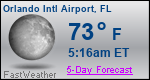 Weather Forecast for Orlando International Airport, FL