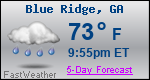 Weather Forecast for Blue Ridge, GA