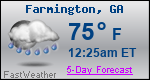 Weather Forecast for Farmington, GA
