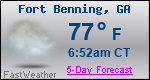 Weather Forecast for Fort Benning, GA