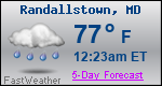 Weather Forecast for Randallstown, MD