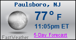 Weather Forecast for Paulsboro, NJ