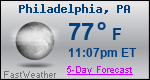Weather Forecast for Philadelphia, PA
