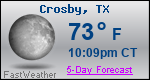 Weather Forecast for Crosby, TX