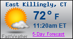 Weather Forecast for East Killingly, CT