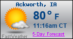 Weather Forecast for Ackworth, IA