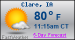 Weather Forecast for Clare, IA