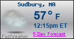 Weather Forecast for Sudbury, MA