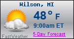 Weather Forecast for Wilson, MI