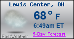 Weather Forecast for Lewis Center, OH
