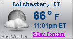 Weather Forecast for Colchester, CT