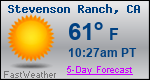 Weather Forecast for Stevenson Ranch, CA