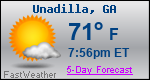 Weather Forecast for Unadilla, GA