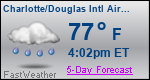 Weather Forecast for Charlotte/Douglas International Airport, NC