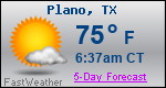 Weather Forecast for Plano, TX