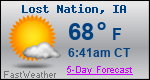 Weather Forecast for Lost Nation, IA