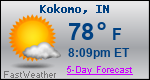 Weather Forecast for Kokomo, IN