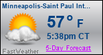Weather Forecast for Minneapolis-Saint Paul International Airport, MN