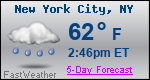 Weather Forecast for New York, NY