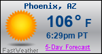 Weather Forecast for Phoenix, AZ