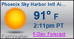 Weather Forecast for Phoenix Sky Harbor International Airport, AZ