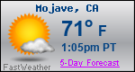 Weather Forecast for Mojave, CA