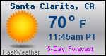 Weather Forecast for Santa Clarita, CA