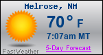 Weather Forecast for Melrose, NM