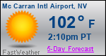 Weather Forecast for Mc Carran International Airport, NV