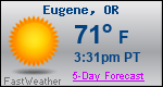 Weather Forecast for Eugene, OR