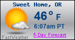 Weather Forecast for Sweet Home, OR
