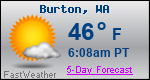 Weather Forecast for Burton, WA