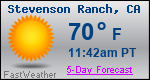 Weather Forecast for Stevenson Ranch, CA