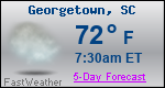 Weather Forecast for Georgetown, SC