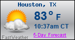 Weather Forecast for Houston, TX