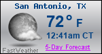 Weather Forecast for San Antonio, TX