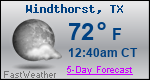 Weather Forecast for Windthorst, TX