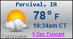 Weather Forecast for Percival, IA