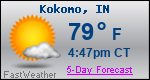 Weather Forecast for Kokomo, IN