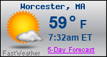 Weather Forecast for Worcester, MA