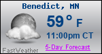 Weather Forecast for Benedict, MN