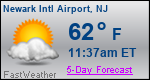 Weather Forecast for Newark International Airport, NJ