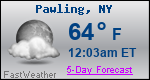 Weather Forecast for Pawling, NY