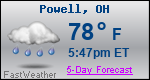 Weather Forecast for Powell, OH