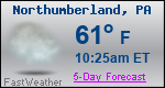 Weather Forecast for Northumberland, PA