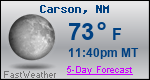 Weather Forecast for Carson, NM