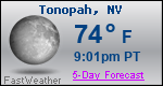 Weather Forecast for Tonopah, NV